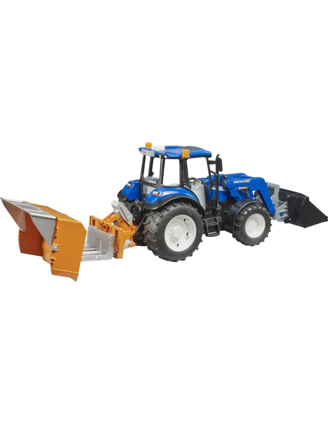 TRATTORE 02187 NEW HOLLAND T5 CON RUSPA E RIMORCHIO