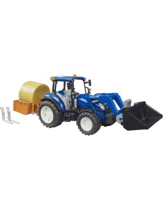 TRATTORE 02187 NEW HOLLAND T5 CON RUSPA E RIMORCHIO
