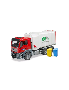CAMION RIFIUTI 03761 MAN TGS CON 2 BIDONI, GIOCATTOLO BAMBINI, 45X18X20 CM