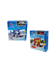 SILVER WHEEL STAZIONE FORZE DELL'ORDINE CON VEICOLO INCLUSO, ASSORTITO