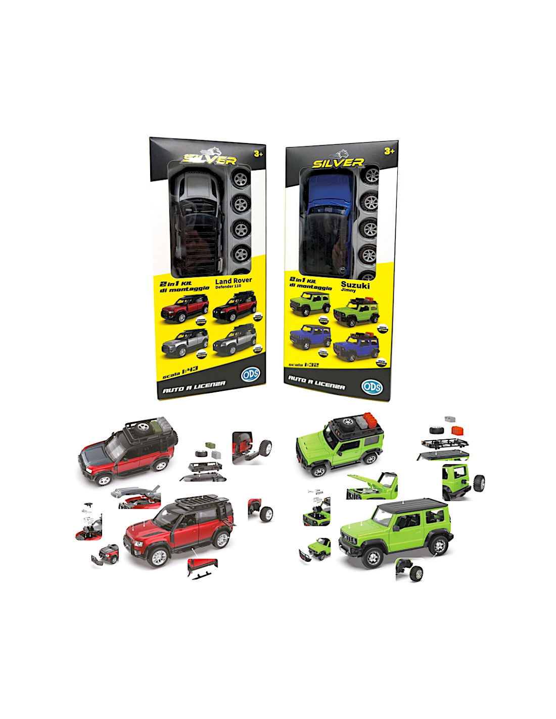 SILVER WHEEL 41162 AUTO A LICENZA 1:32 2IN1, GIOCATTOLO BAMBINI 3+ ANNI