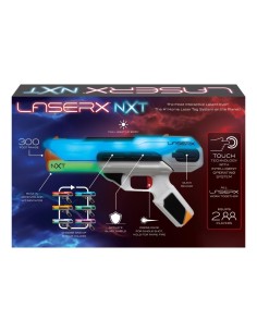 SET 2 PISTOLE LASER,  LASER X NXT BLASTER, PORTATA 90M, RICARICA RAPIDA, PER 2 GIOCATORI