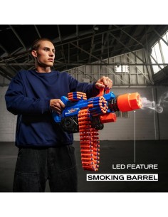 X-SHOT FUCILE INSANITY BARREL EFFETTO FUMO SPARA DARDI, MECCANISMO FUMANTE, DART BLASTER ZURU, GIOCATTOLO DA ESTERNO 2