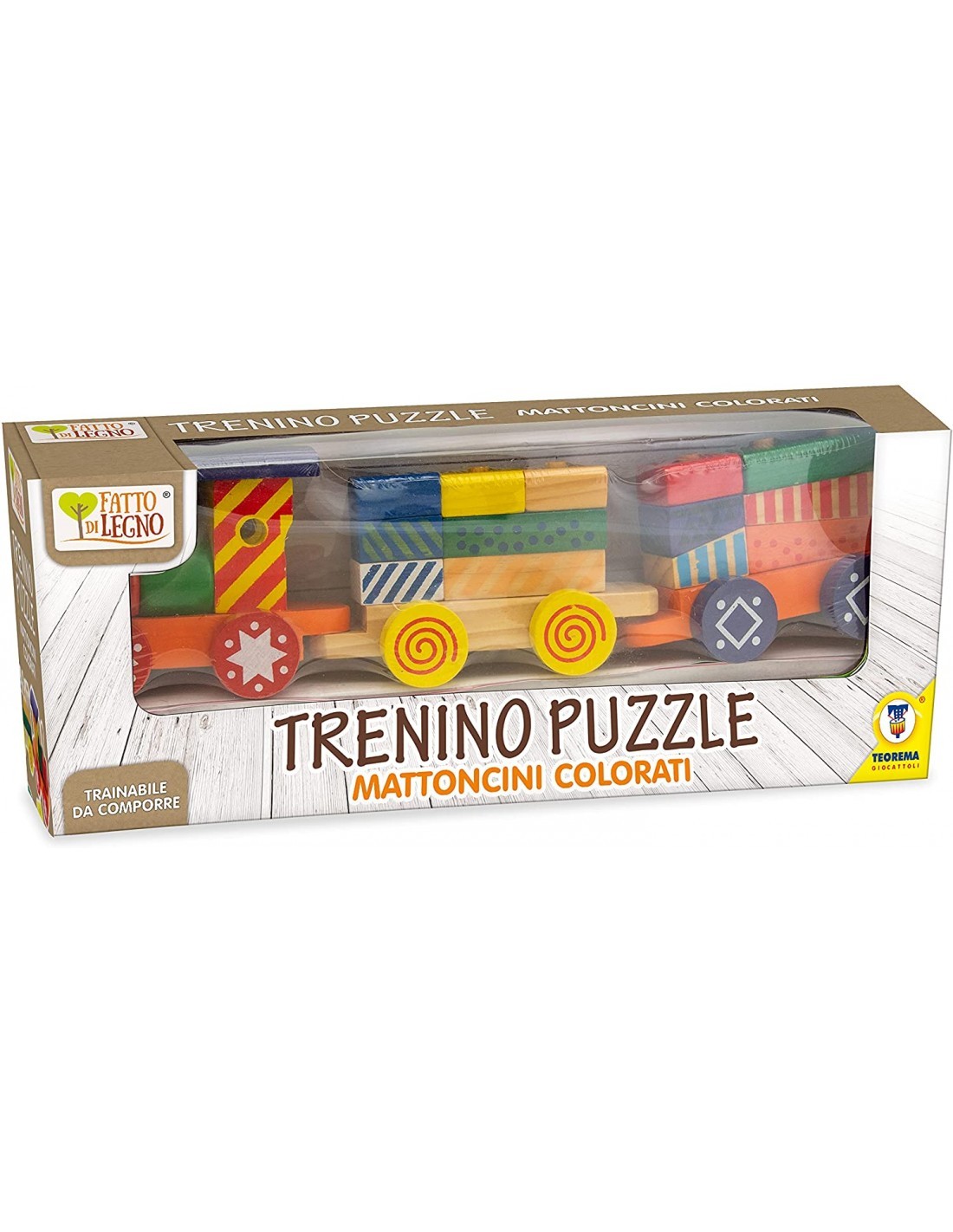 FATTO DI LEGNO 40424 TRENINO PUZZLE su TreG Ingrosso