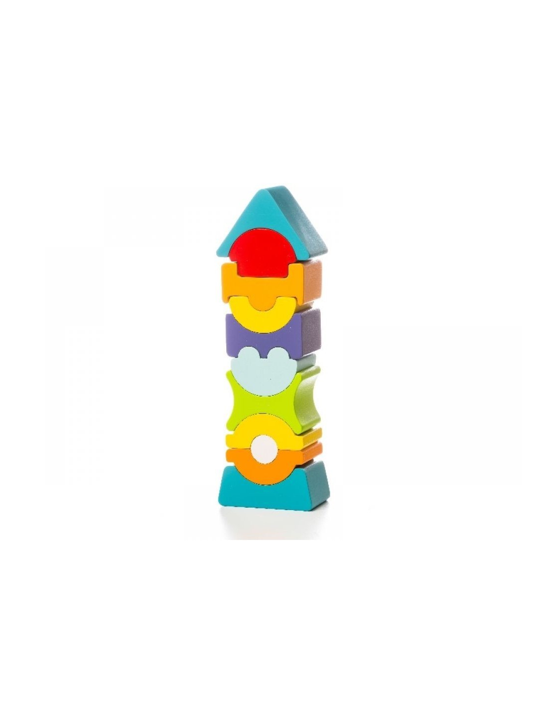 TORRE FLESSIBILE FORME LEGNO CUBIKA CBK12862, GIOCO EDUCATIVO, MULTICOLORE