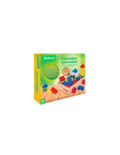 CARRETTO TRAINABILE 25PZ IN LEGNO, GIOCO EDUCATIVO, COSTRUZIONI
