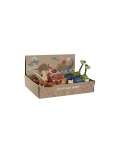 DINOSAURI IN LEGNO 8X14X11CM, GIOCATTOLO  ASSORTITO PER BAMBINI