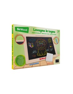 LAVAGNA IN LEGNO PER BAMBINI CON GESSI E LACCIO PER APPENDERE CM. 34X24,2