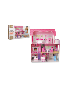 FATTO DI LEGNO - CASA DEI SOGNI CON ACCESSORI 60X24X71CM