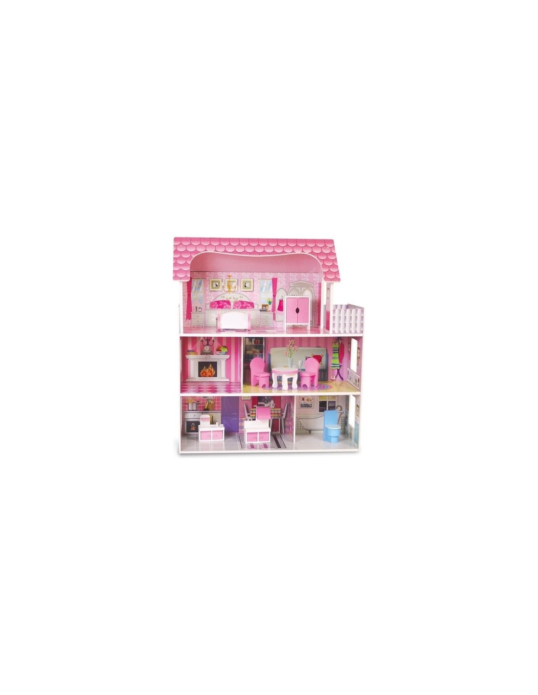 FATTO DI LEGNO - CASA DEI SOGNI CON ACCESSORI 60X24X71CM