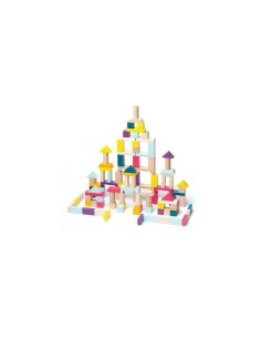 CUBIKA CBK15184, SET 100 BLOCCHI LEGNO, COSTRUZIONE, IMPEGNO MOTORIO, EDUCATIVO, MULTICOLORE 2