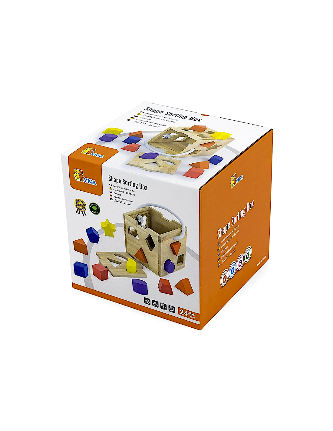 CUBO LEGNO CON FORME INCASTRO VGA53659, GIOCO EDUCATIVO