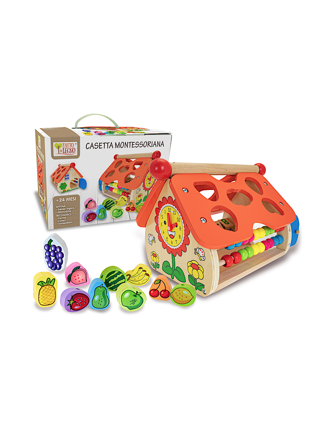 CASETTA MONTESSORIANA - FATTO DI LEGNO -GIOCO EDUCATIVO