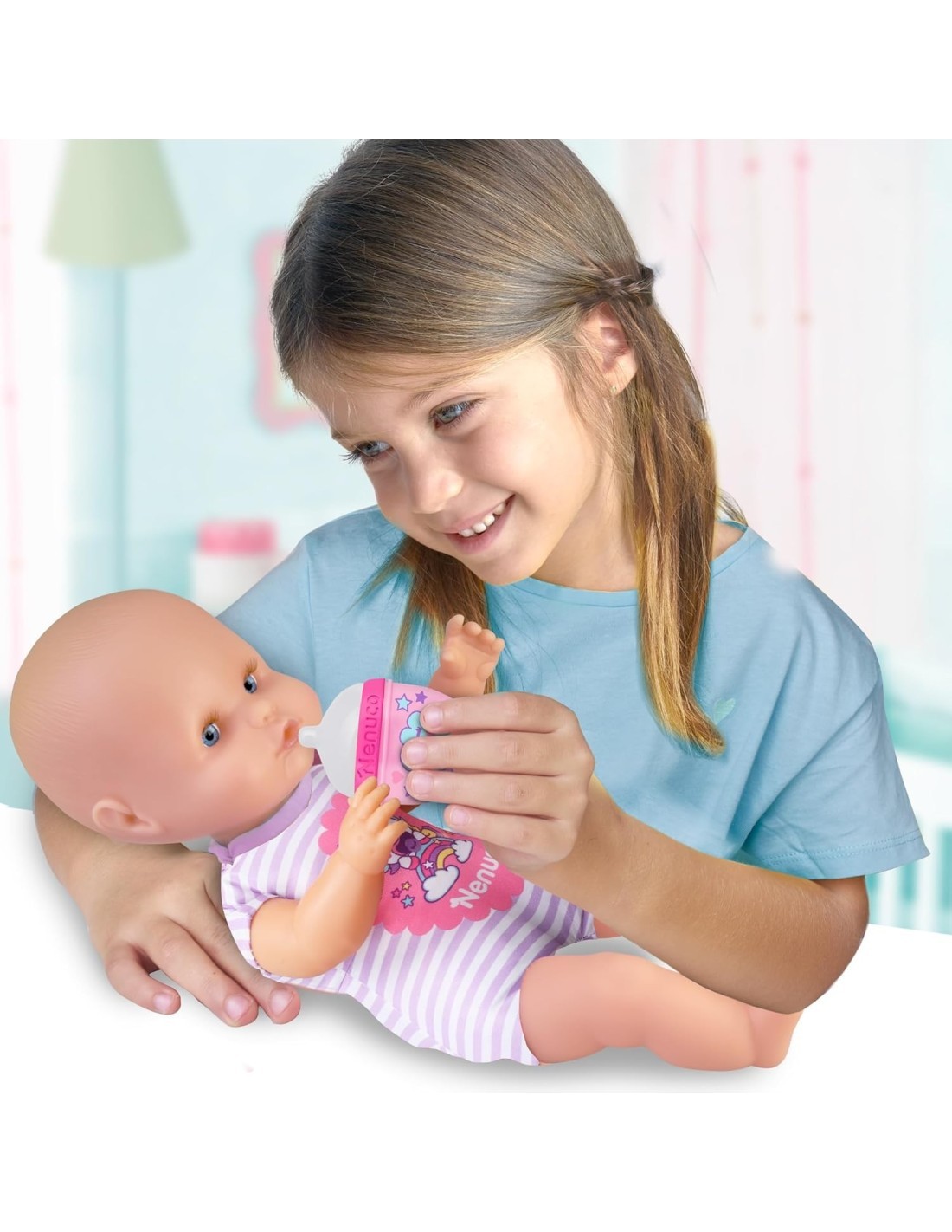 NENUCO BAMBOLOTTO CON BIBERON 12087 FAMOSA su TreG Ingrosso