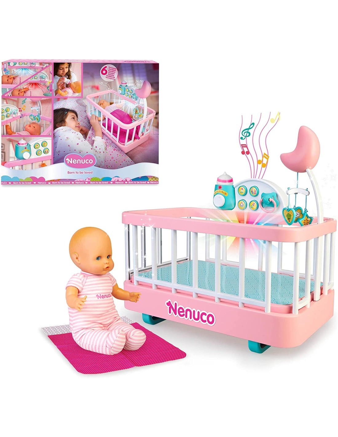 NENUCO 7017203 BAMBOLA CON CULLA su TreG Ingrosso