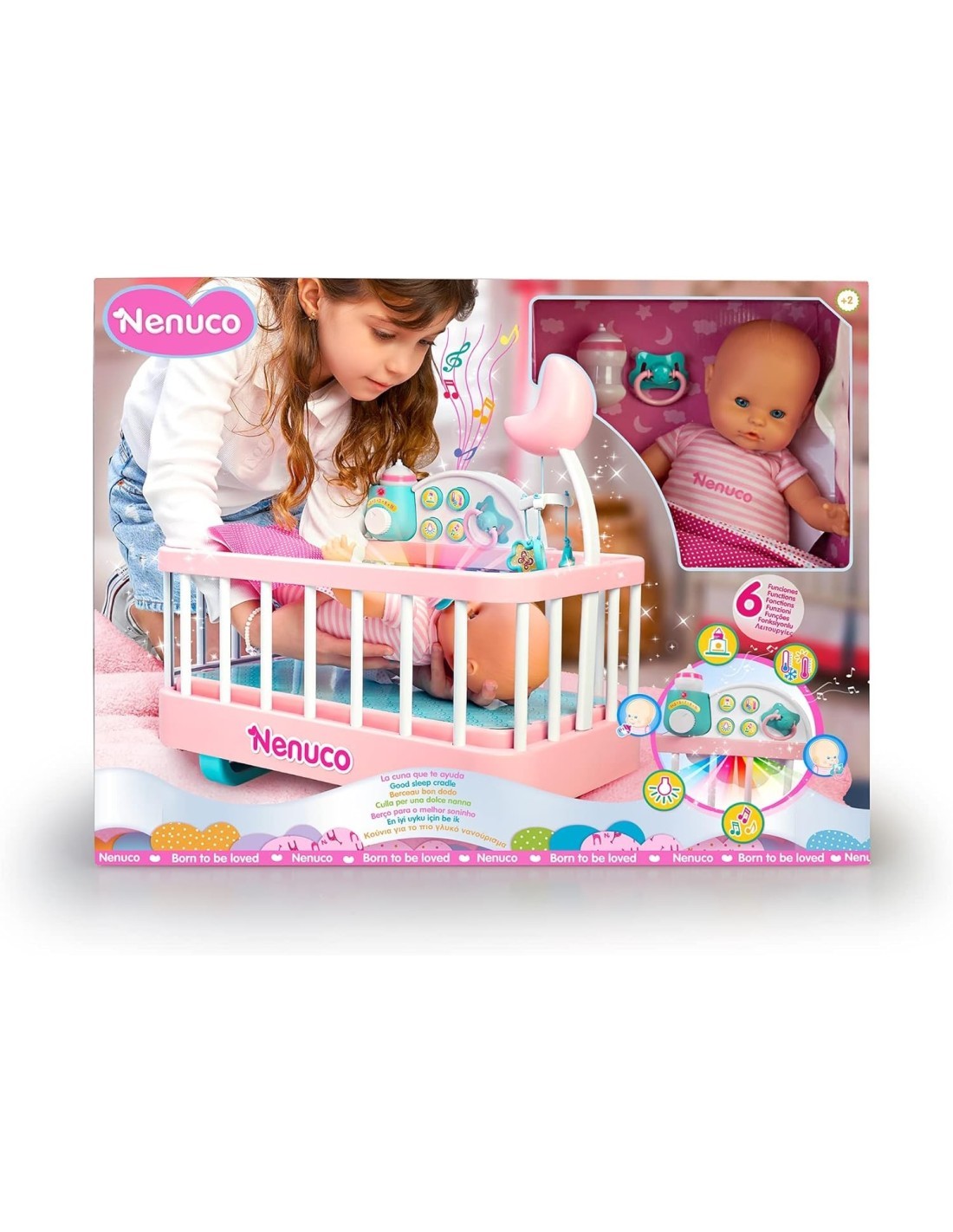 NENUCO 7017203 BAMBOLA CON CULLA su TreG Ingrosso