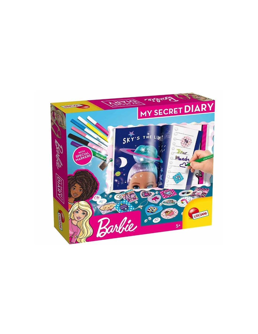Giochi Barbie My Secret Diary, Diario Segreto Personalizzabile, Gemme Adesive, Lucchetto e Chiavi, Stickers e Pennarelli