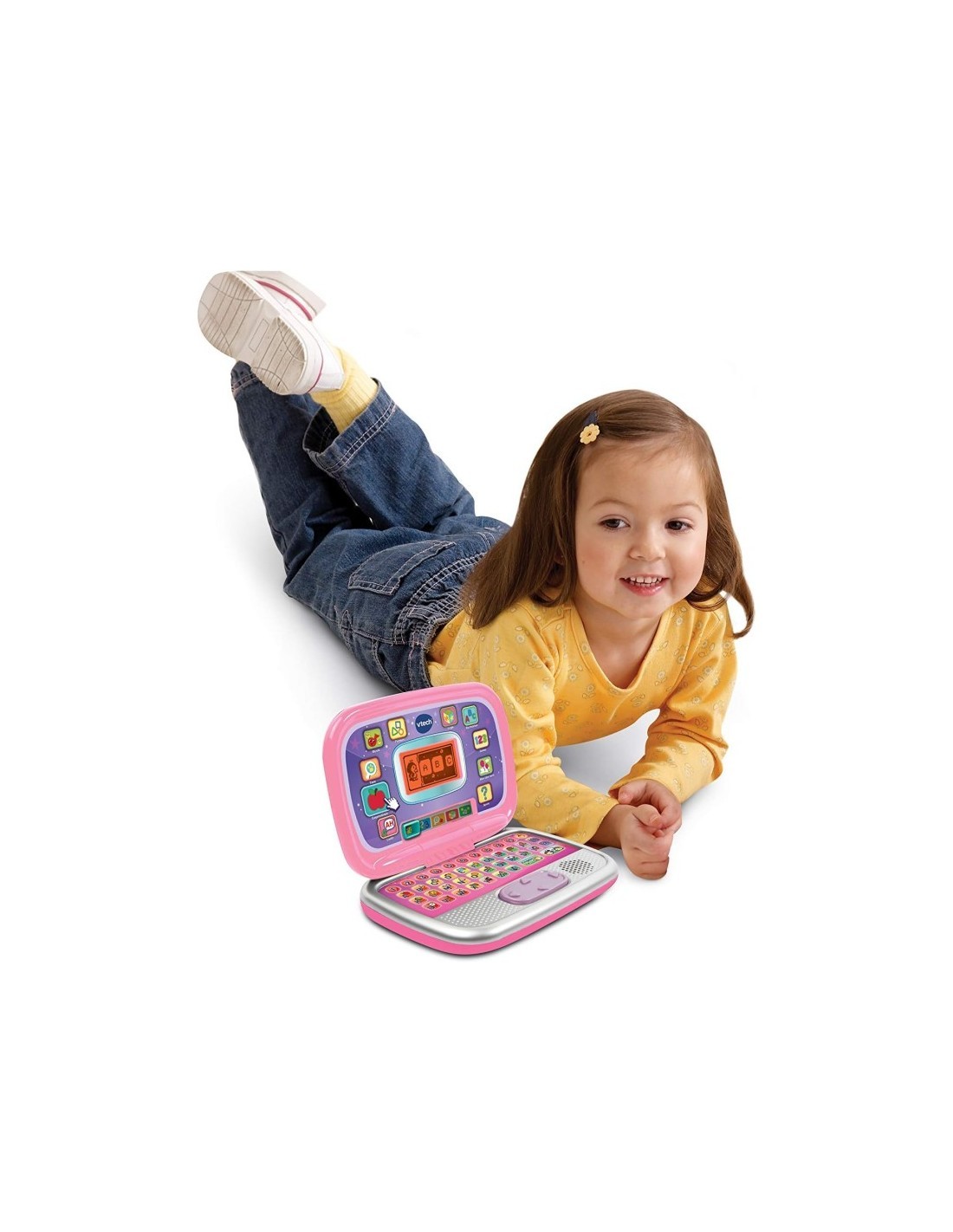 Computer Bit Smart Rosa, 20 Attività Educative, Schermo Interattivo, Personalizzabile, Tastiera QWERTY