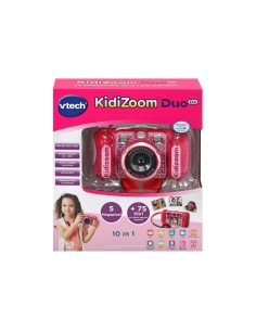 Fotocamera Kidizoom Duo Rosa, Doppia Lente, 5,0 MP Frontali, 2,0 MP Posteriori, 75 Filtri, Display 2,4", Antiurto 2
