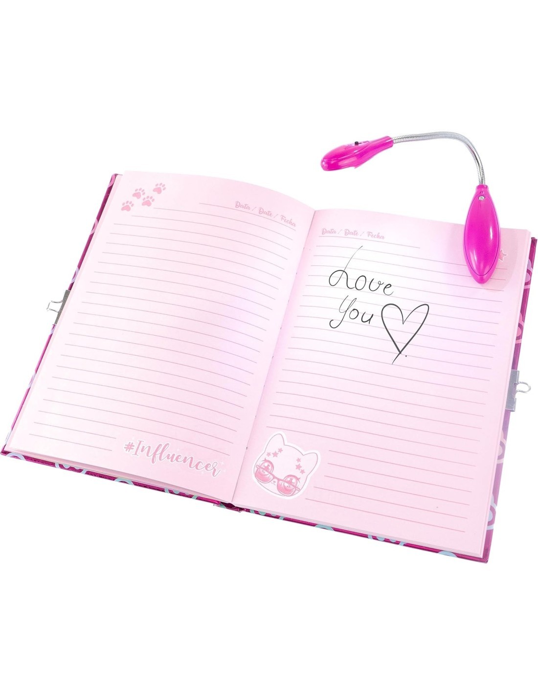 Influencer Diario Segreto, Diario Squishy Gatto, Diario per Bambini, Set Scrittura Creativa, Nice Group