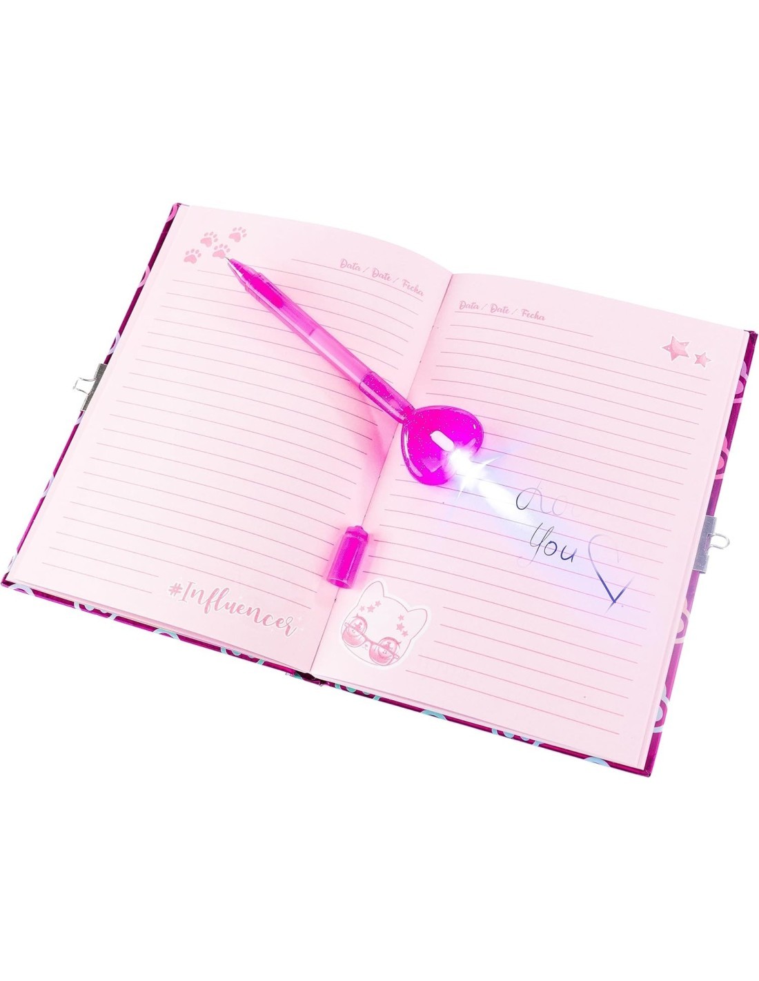 Influencer Diario Segreto, Diario Squishy Gatto, Diario per Bambini, Set Scrittura Creativa, Nice Group