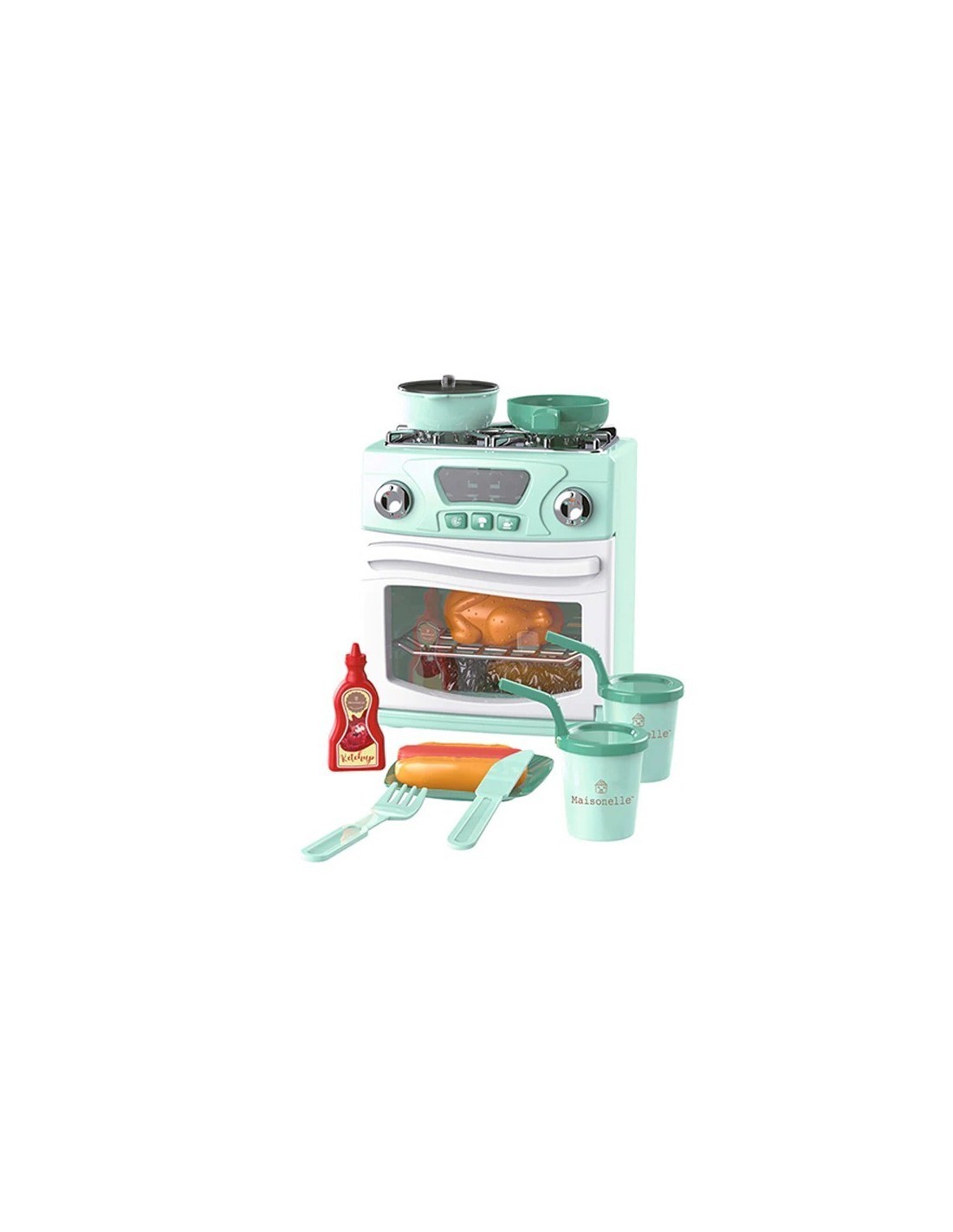 MAISONELLE, FORNO CON PIANO COTTURA, CUCINA GIOCATTOLO, 33,5X11,4X27,8 CM