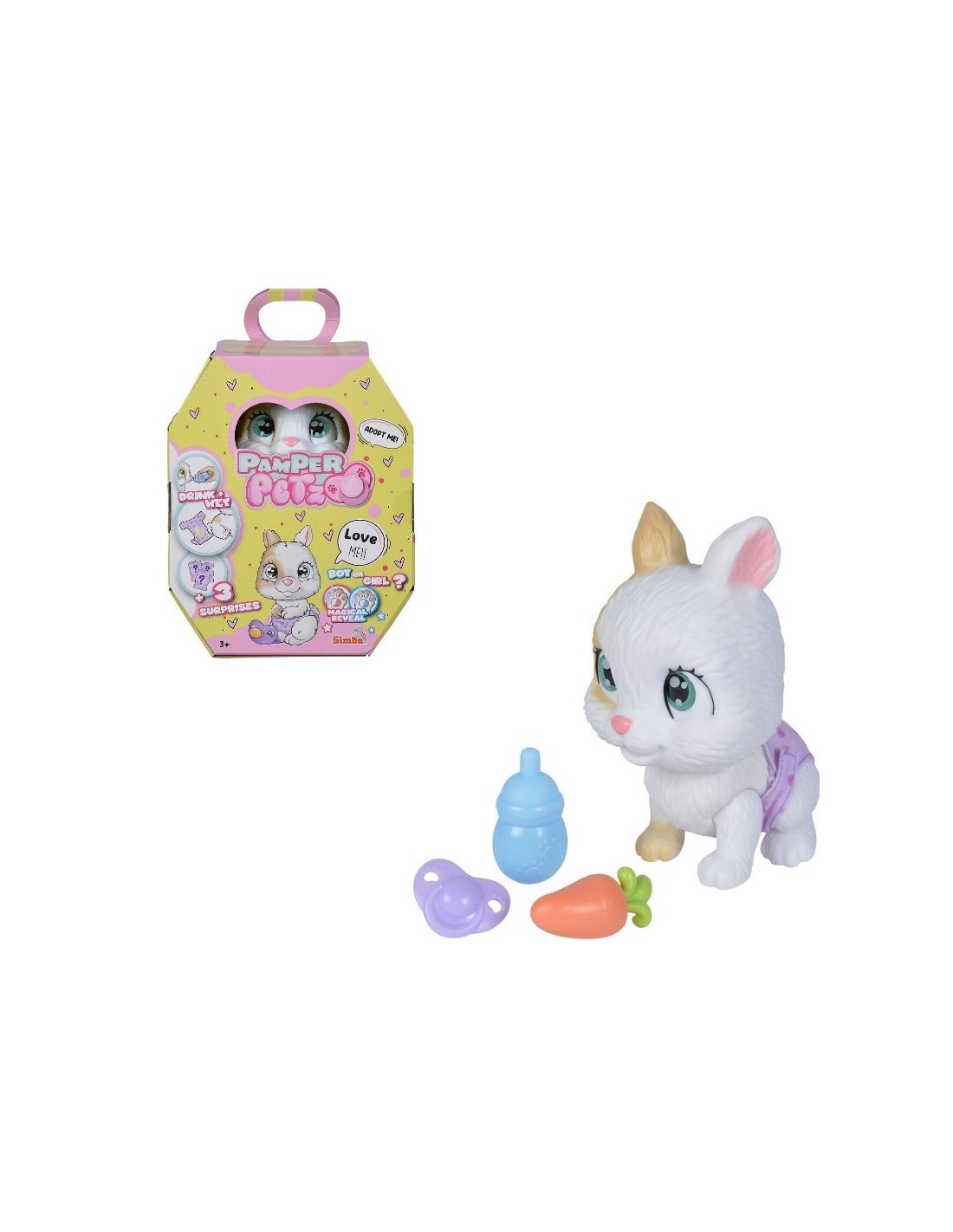 PAMPER PETZ CONIGLIETTO, GIOCATTOLO INTERATTIVO, REGALO BAMBINI