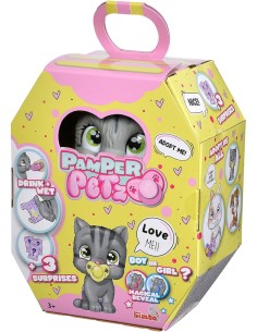PAMPER PETZ GATTINO GIOCATTOLO INTERATTIVO, MORBIDO, REGALO BAMBINI