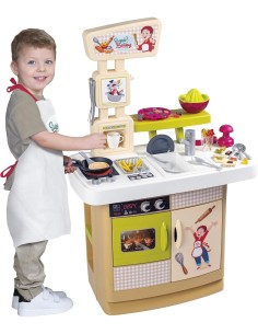 SMOBY, SUPER BENNY LA CUCINA DELLE DELIZIE, CUCINA GIOCATTOLO, 32 ACCESSORI, GREMIBULE, RICETTARIO, BAMBINI 3+ 2