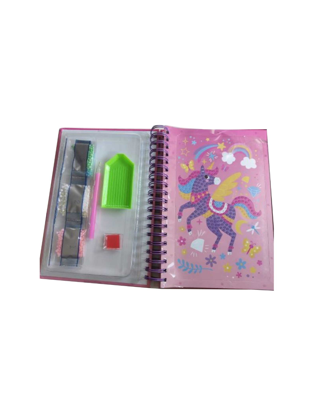 DIAMANTINY Unicorno, dipingi coi numeri, deco book, gemme 3D, album A5, attività creativa, bambini 5+