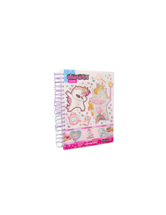 DIAMANTINY Unicorno, dipingi coi numeri, deco book, gemme 3D, album A5, attività creativa, bambini 5+