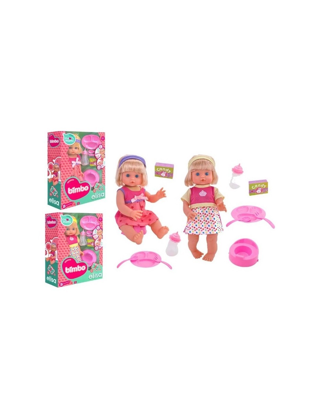 BIMBO 41107 BAMBOLA BEVE/BAGNA 40CM ASSORTITO