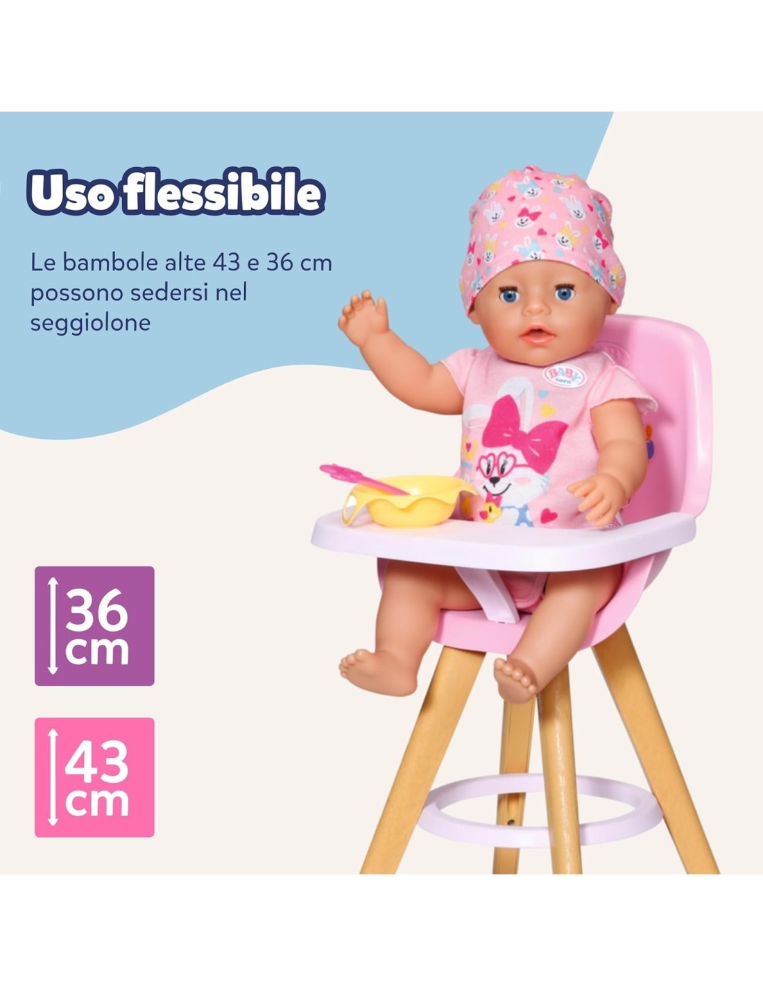 BABY BORN 829271 SEGGIOLONE 43CM su TreG Ingrosso