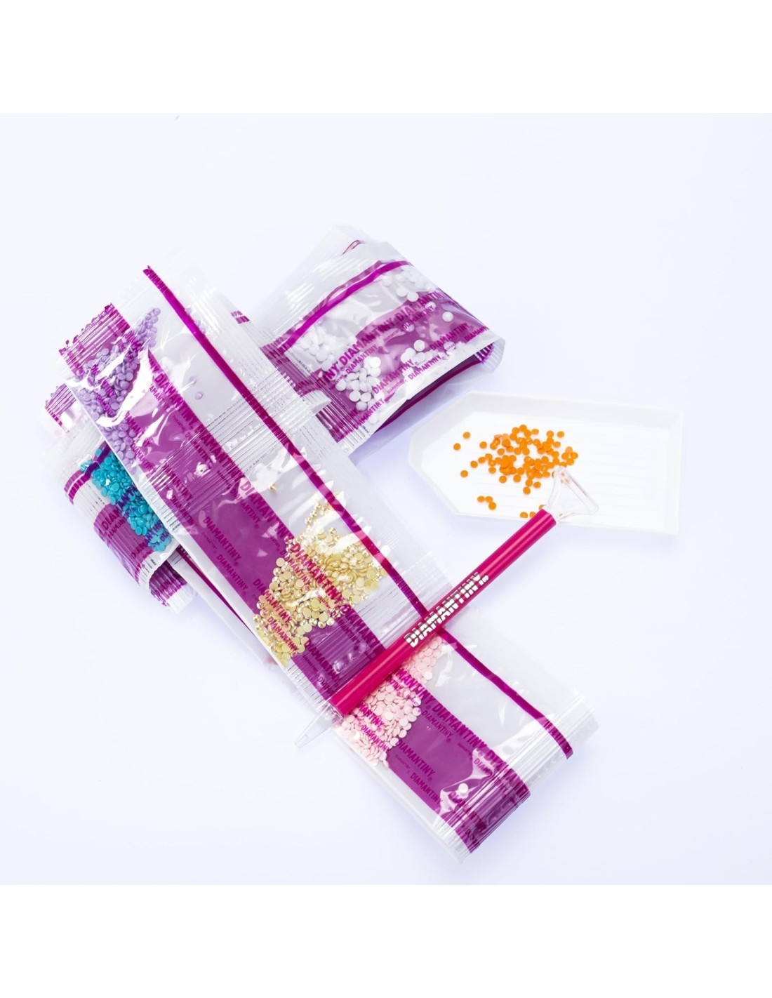 DIAMANTINY – Design Art Kawaii Unicorno con Bevanda su Tela 21x21 cm