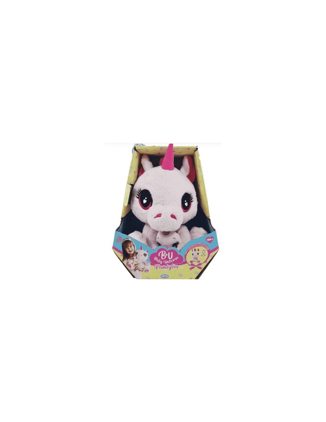 MY VIP 43556 BABY UNICORN MAMMA UNICORNO 30 CM, CUCCIOLO UNICORNO 10 CM, CONFEZIONE CULLA, GIOCATTOLO PER BAMBINI, 3+ ANNI