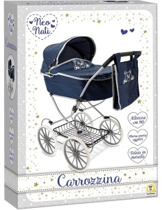 CARROZZINA 74256 BLUE METALLO 90CM CON BORSETTA su TreG Ingrosso