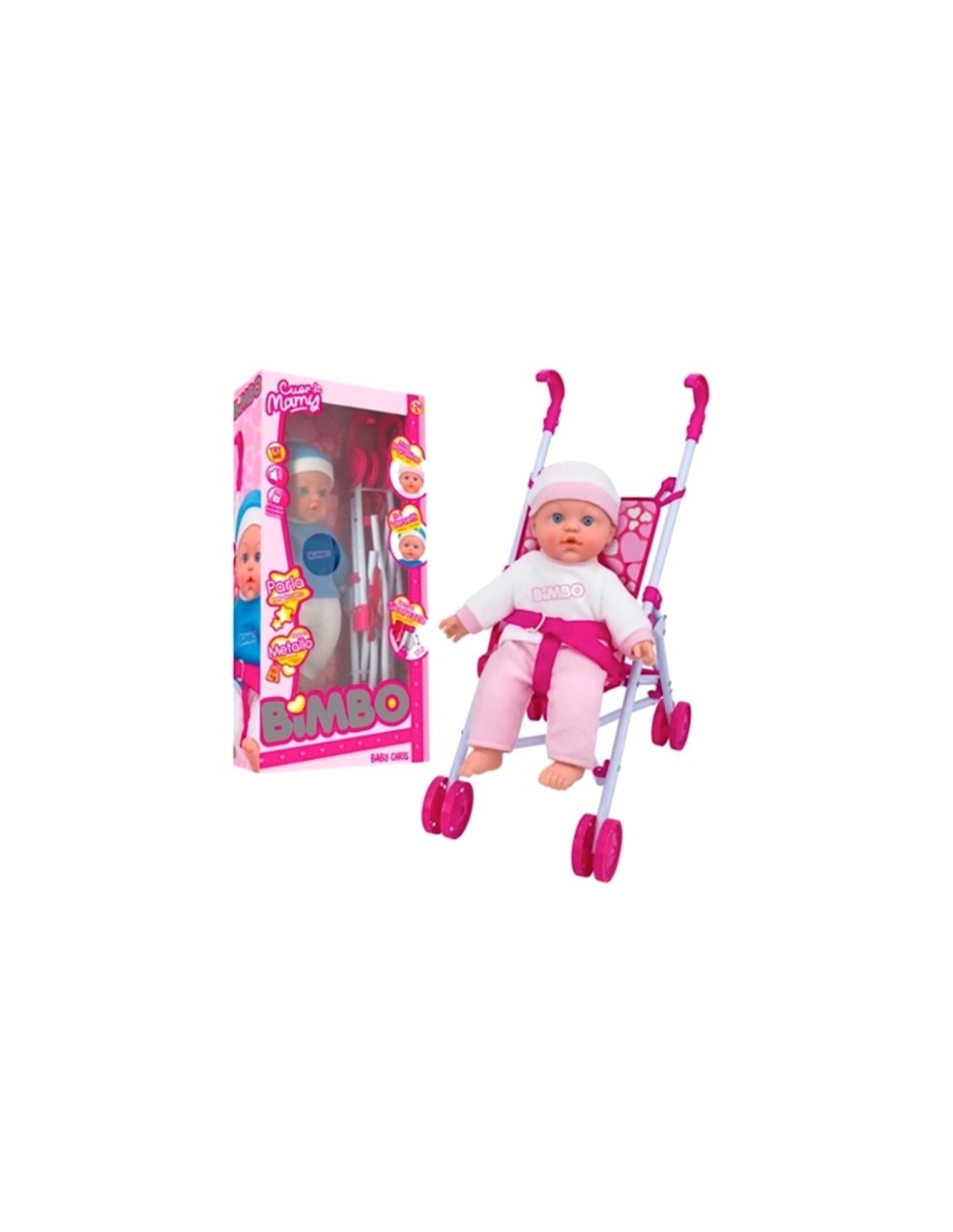 BAMBOLA 42481 41CM CON PASSEGGINO ASSORTITO