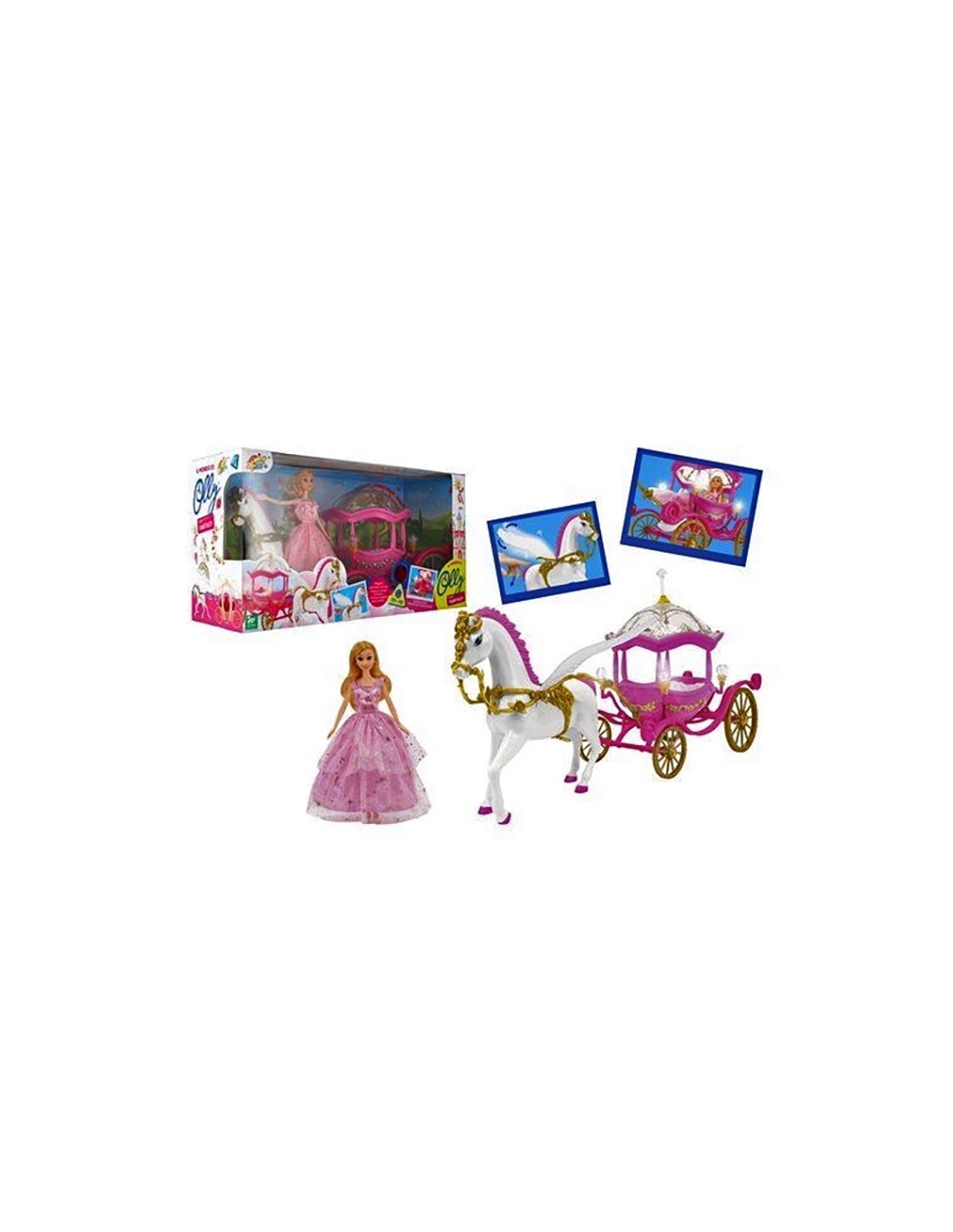 OLLY 42397 BAMBOLA CON CARROZZA E CAVALLO