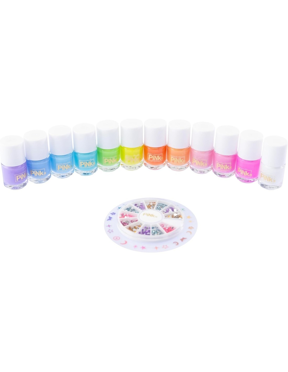 PINKIT Rainbow Nails – Set per Decorare le Unghie Bambini