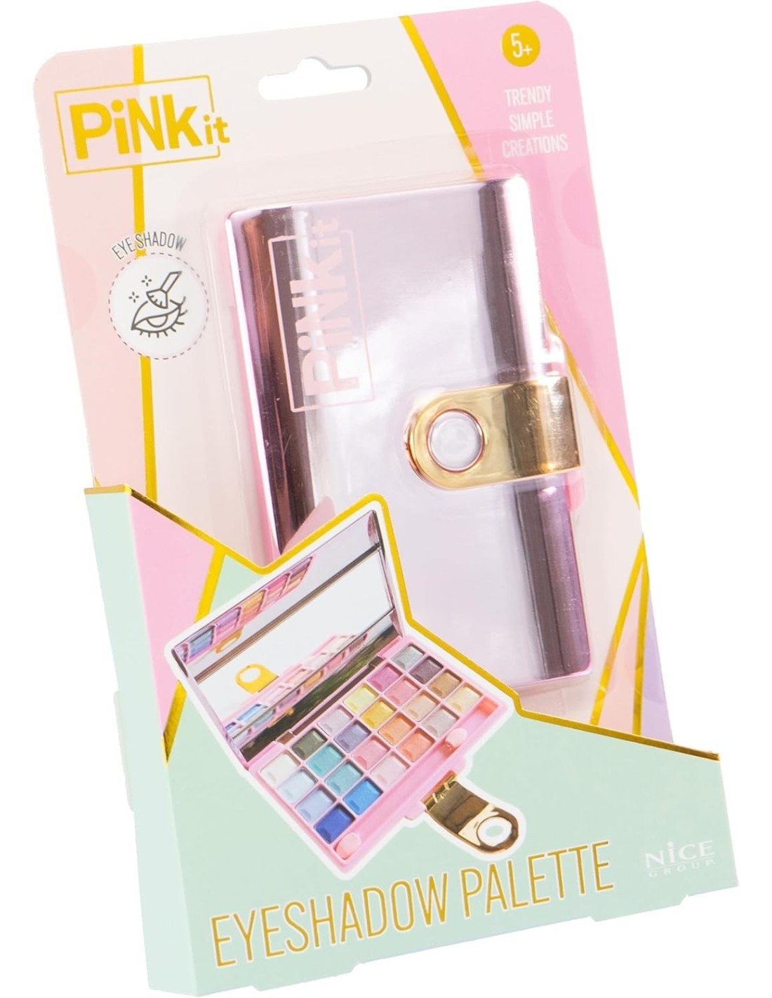 PINKIT Eyeshadow Palette – Astuccio Make Up con Ombretti e Applicatori