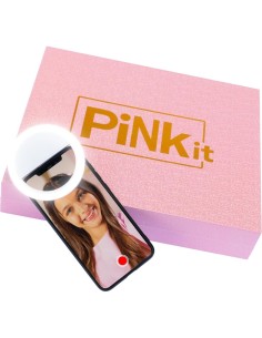 PINKIT Selfie Ring Suitcase – Valigetta Make Up con Specchio e Anello Luminoso per Selfie 2