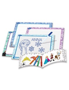 FROZEN 47833 SCUOLA DI DISEGNO, KIT CREATIVO, LAVAGNETTE, PENNARELLI, QUADERNO OPERATIVO 2