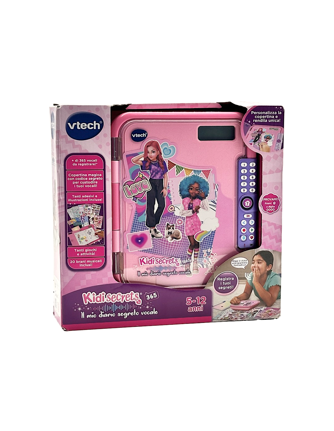 VTech KidiSecrets 365 – Il Mio Diario Segreto Vocale per Bambine 5-12 Anni