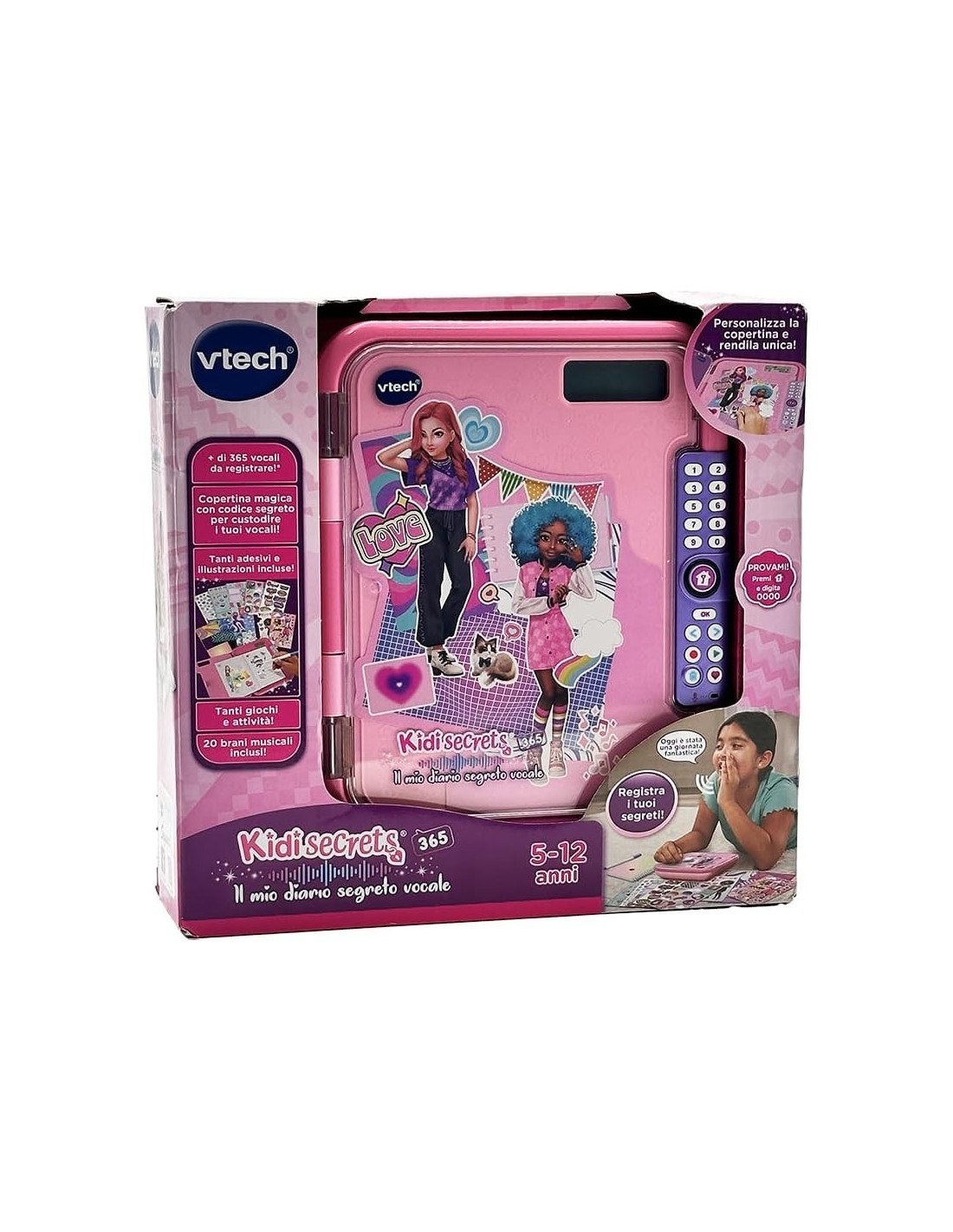VTech KidiSecrets 365 – Il Mio Diario Segreto Vocale per Bambine 5-12 Anni
