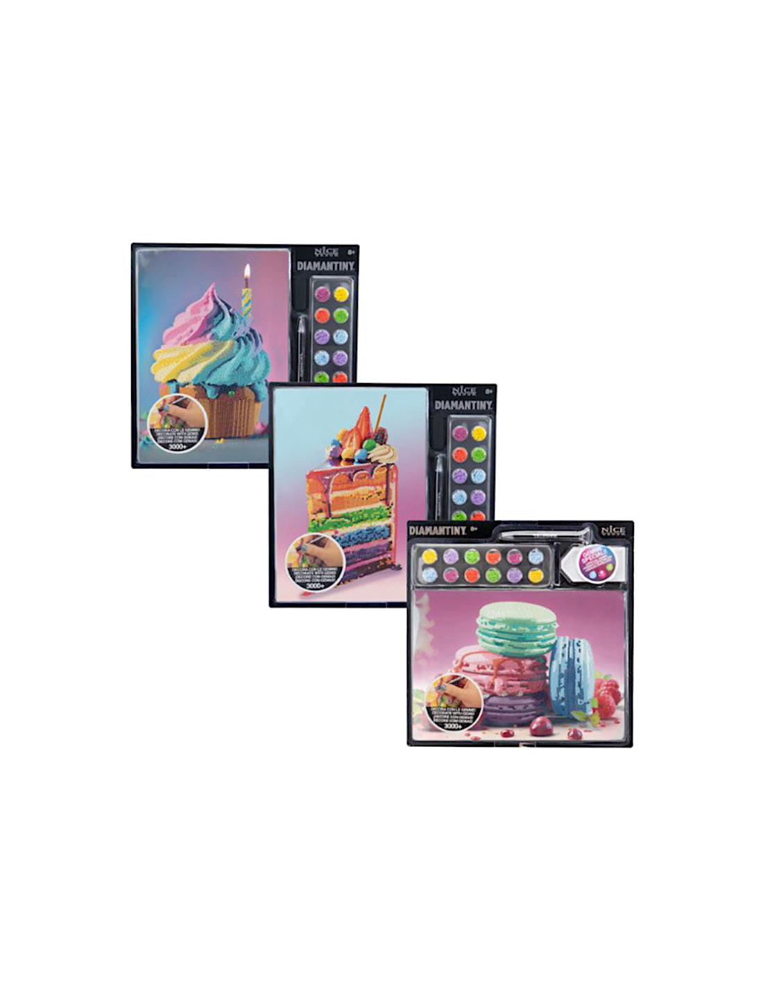 DIAMANTINY – Level Up Food Cupcake Kit Creativo 21x29 cm