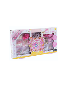Perline ABC Flower Bouquet, perline colorate, perline bambini, bracciali, collane, smile, cuori, stelle, fiori, fai da te, 6+