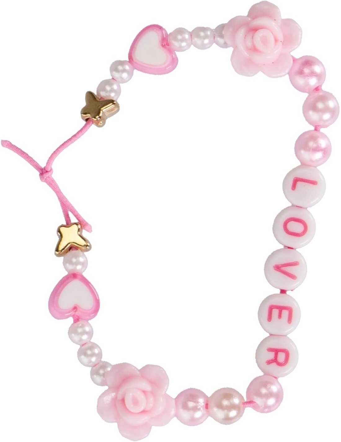 Perline ABC Flower Bouquet, perline colorate, perline bambini, bracciali, collane, smile, cuori, stelle, fiori, fai da te, 6+