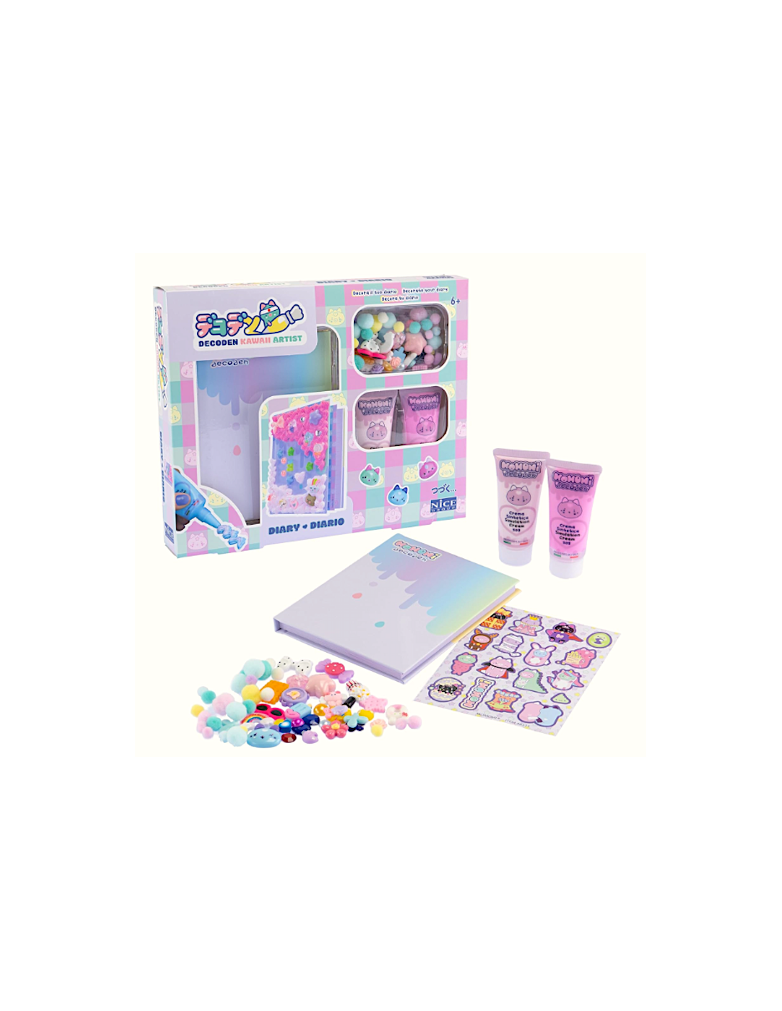 MOMOMI Decoden Diary – Kit Diario Creativo con Creme Sintetiche e Charms