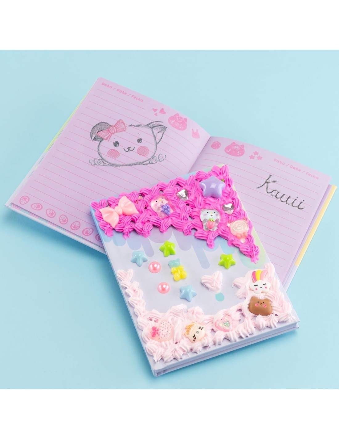 MOMOMI Decoden Diary – Kit Diario Creativo con Creme Sintetiche e Charms