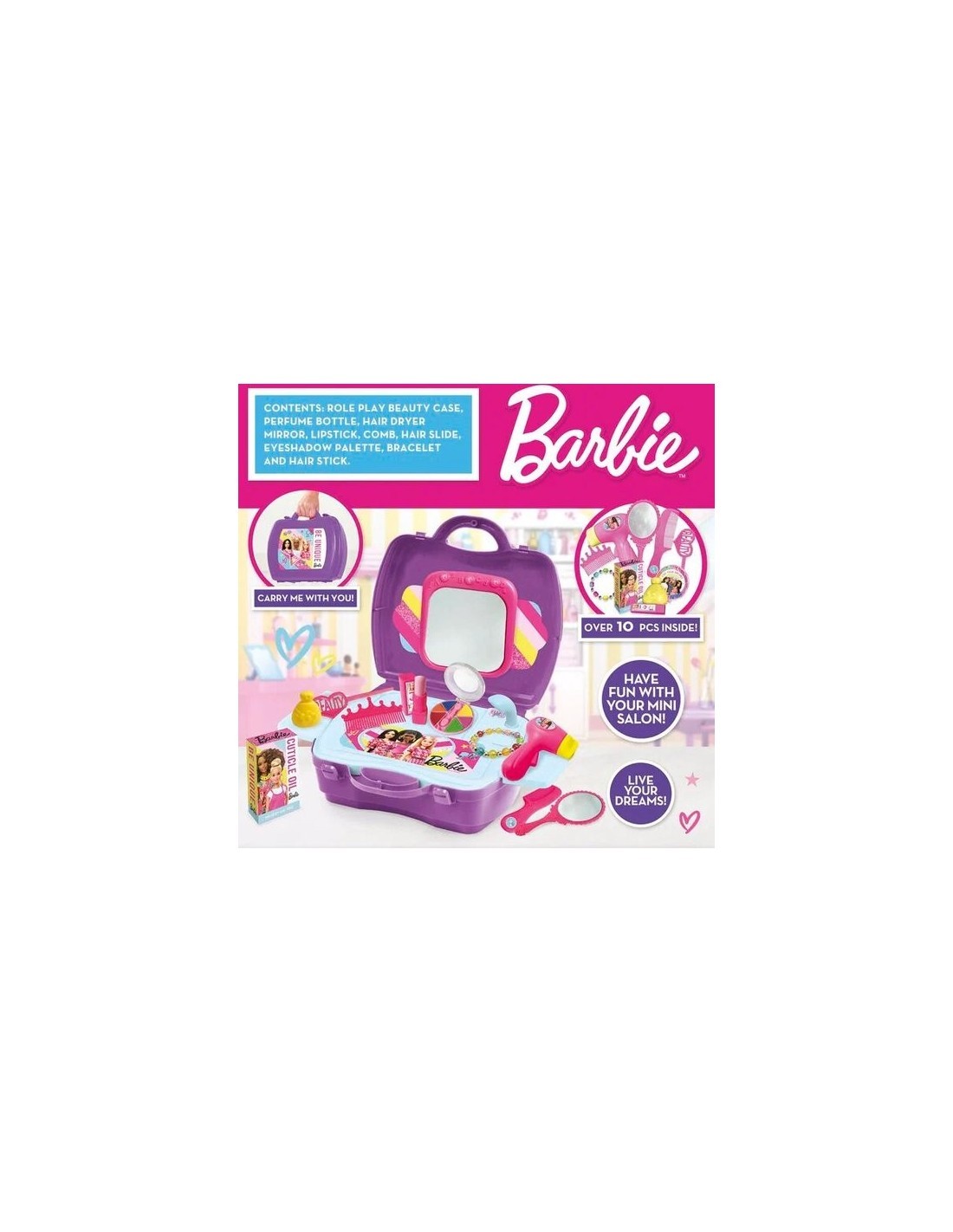 BARBIE VALIGETTA HAIR & BEAUTY STATION CON 10 ACCESSORI INCLUSI 202320